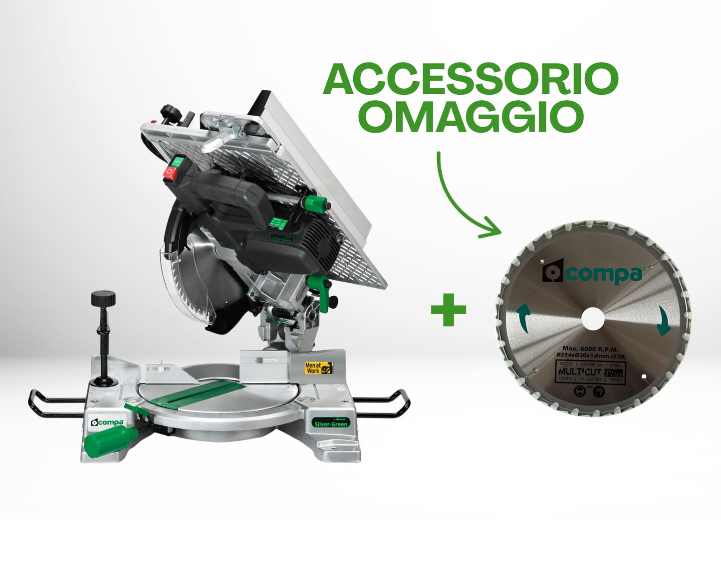Troncatrice semi-professionale per legno SILVER G.250 EVO + Lama MCUT PLUS  | PROMO