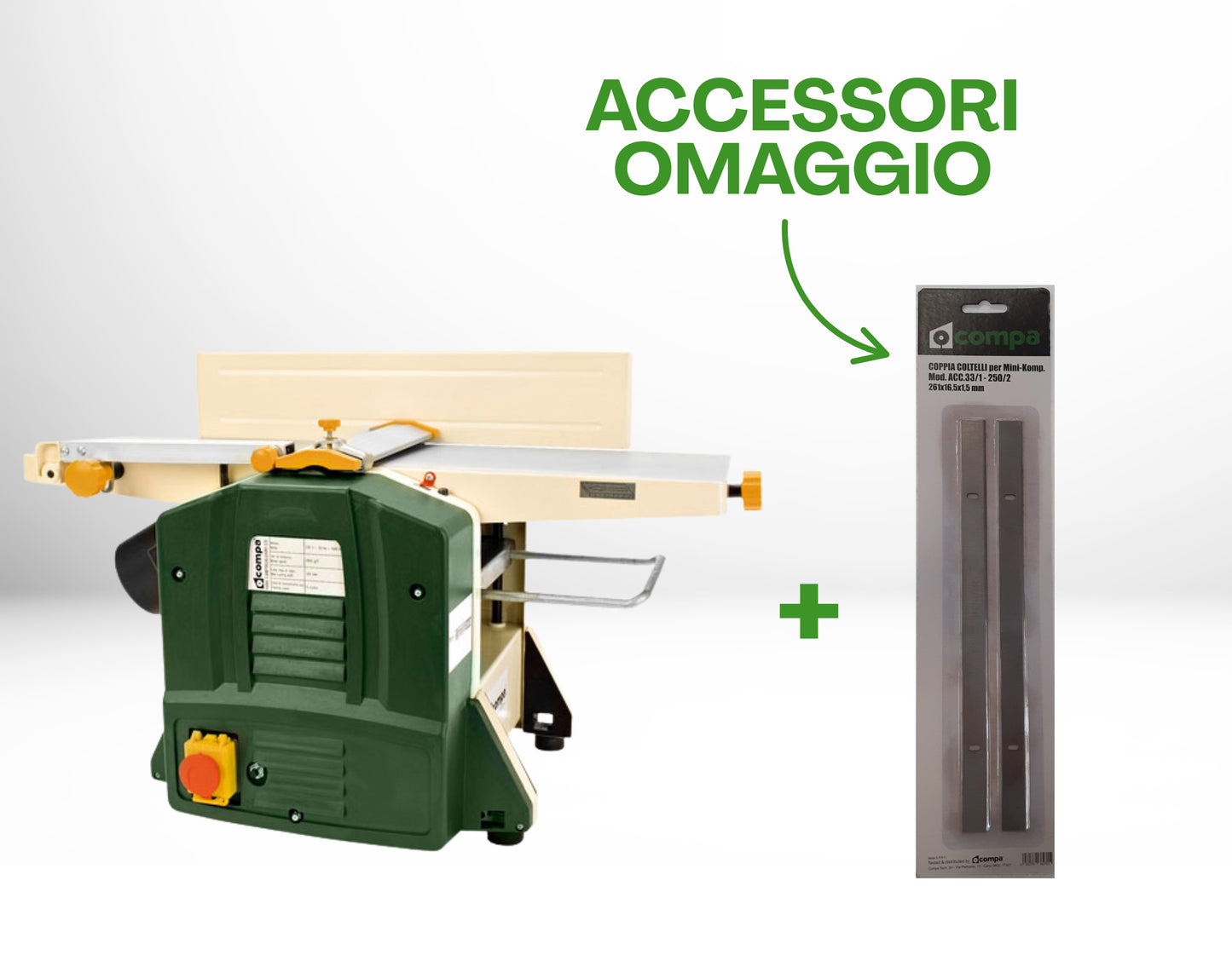 Pialla filo spessore - KOMP.250/2 + Coppia coltelli omaggio | PROMO