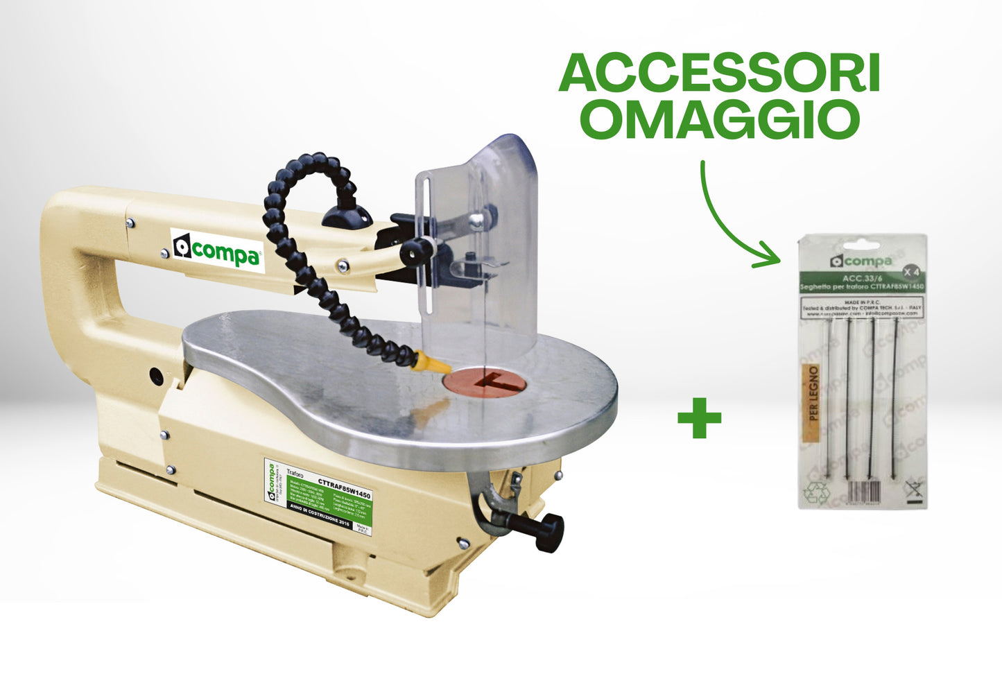 Traforo CTTRAF85W1450 + Acc.n.33/6-Confez.n.4 pz.seghe x traforo | PROMO